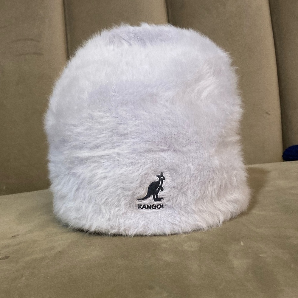 Vintage Kangol lilac/grey fuzzy beanie